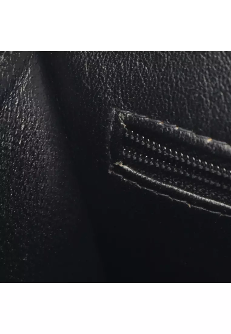 Pre-Loved Chanel Handbag tote bag lambskin black gold hardware logo