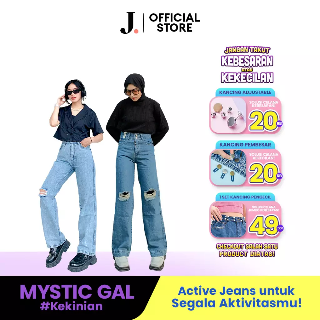 Highwaist Baggy Ripped Jeans 517 MYSTIC GAL