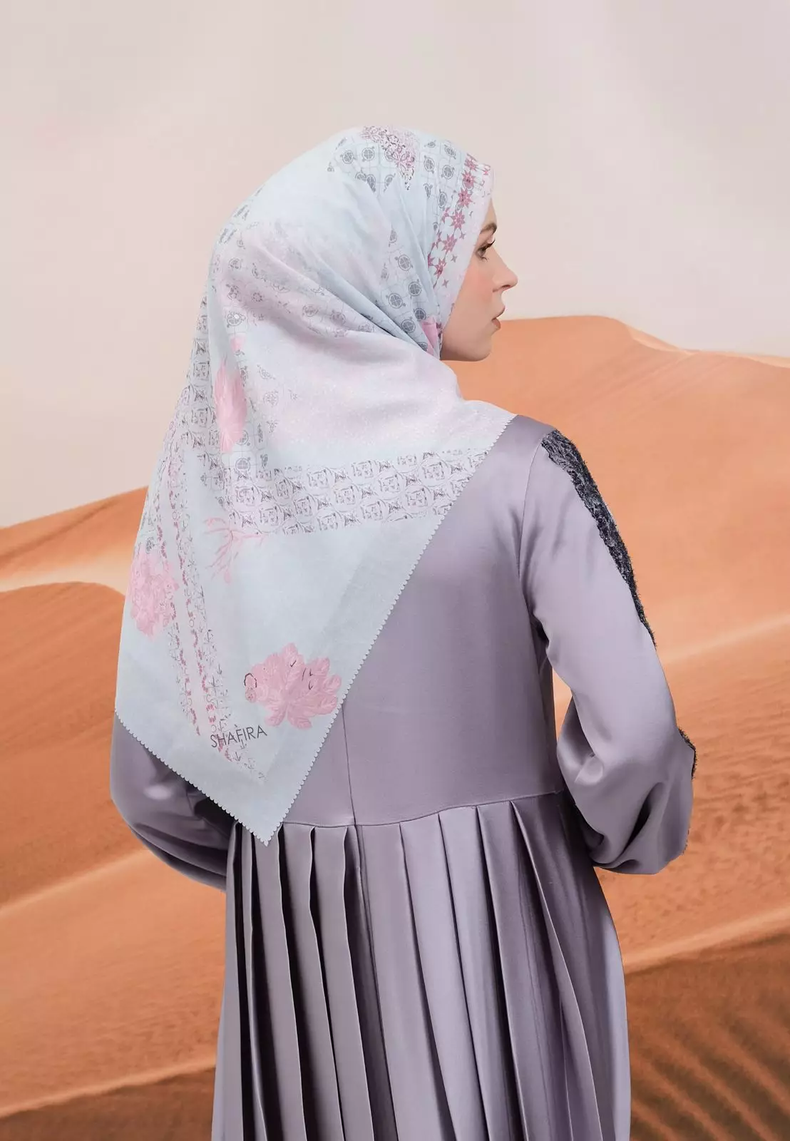 Dilara Printed Scarf | Hijab Segi Empat Motif