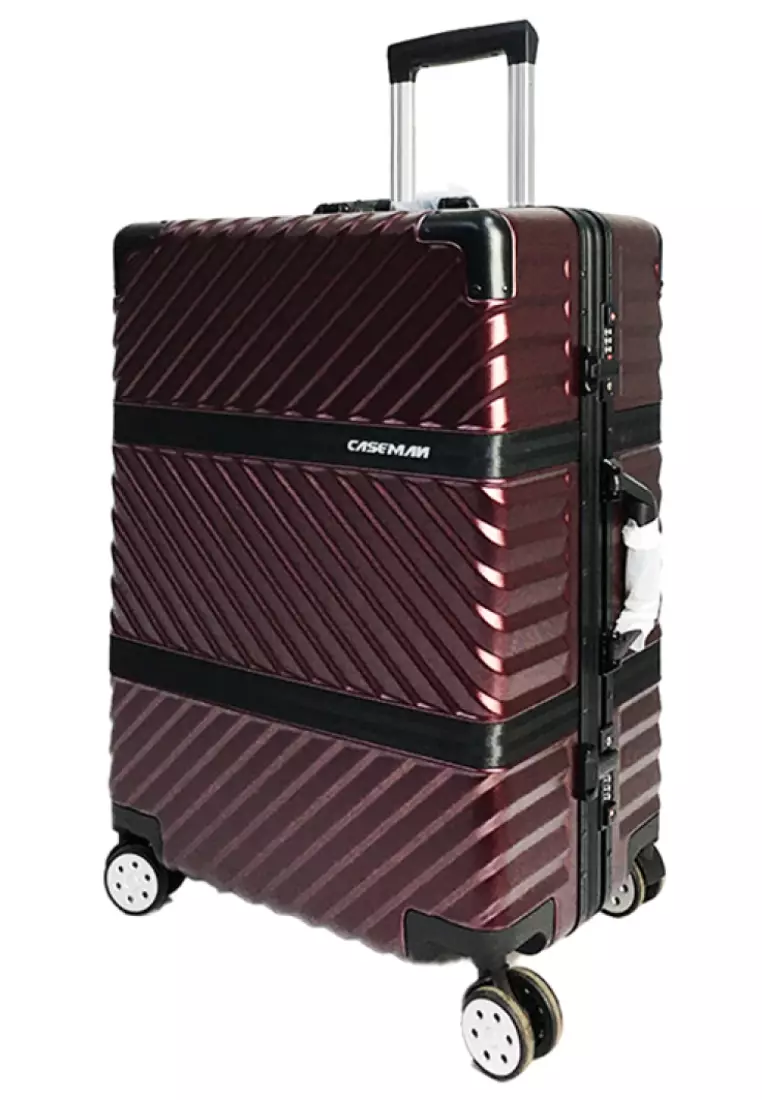 Caseman By Poly Pac 20" Metallic Style PC Harcase Travel Luggage w TSA Clip Lock - XA2329