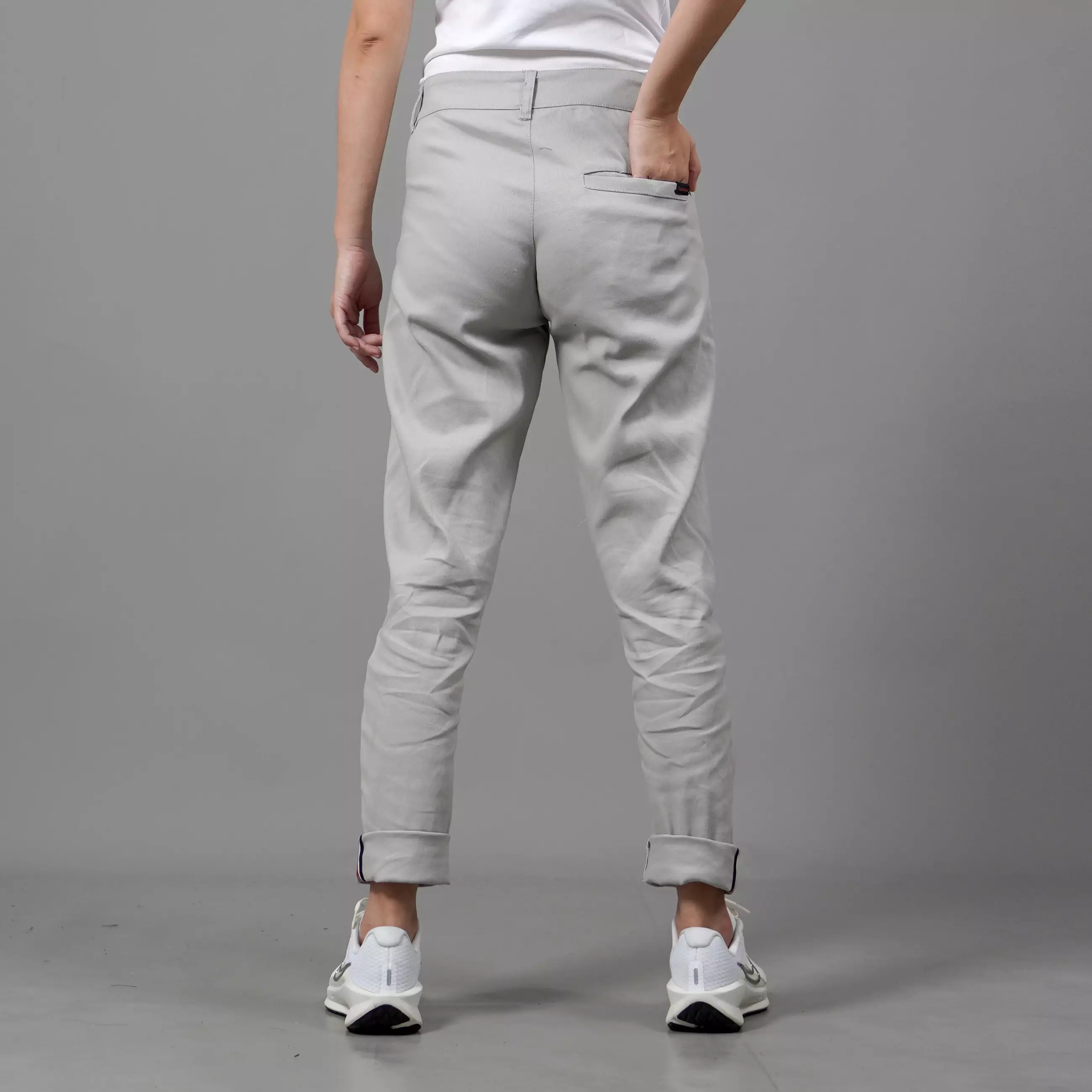  JAVIRE Celana Panjang Casual Wanita Celana Chino Wanita Celana Chinos - BEIGE