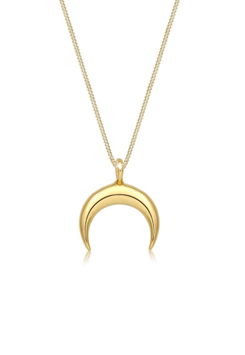 Elli Jewelry gold Necklace Crescent Astro Moon 375 Yellow Gold 7F287AC0E23D53GS_1