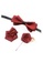 Kings Collection red Red Bow Tie with Buttonhole and Brooch (UPKCBT2003) 1EFC7AC96061F8GS_1