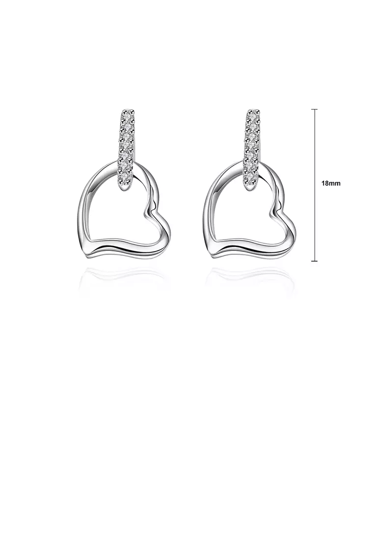 ZAFITI Fashion Elegant Hollow Heart Earrings with Cubic Zircon 2024 ...