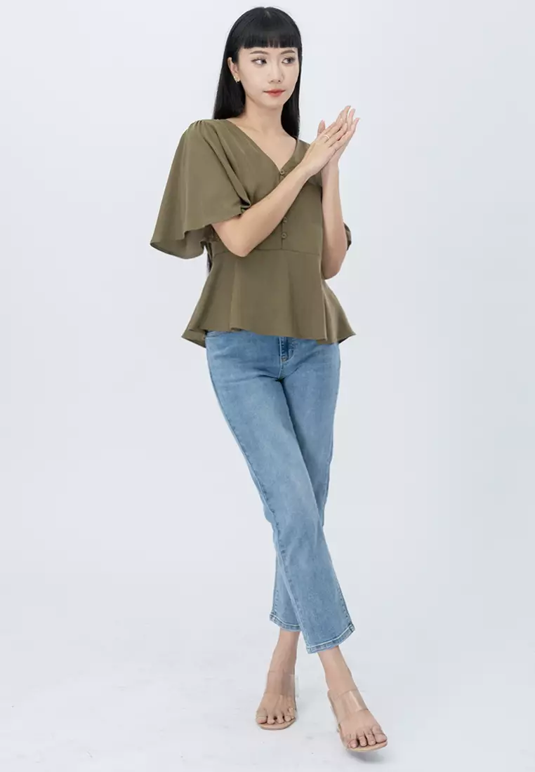 Relaxed Fit Blouse Shirt Top