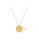 Glamorousky silver Fashion Simple Plated Gold 316L Stainless Steel Queen Geometric Round Pendant with Necklace 84832AC52B0F80GS_2