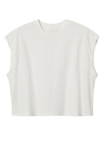 MANGO KIDS white Teens Cotton Sleeveless Cropped T-Shirt DAD79KAFB7C737GS_1