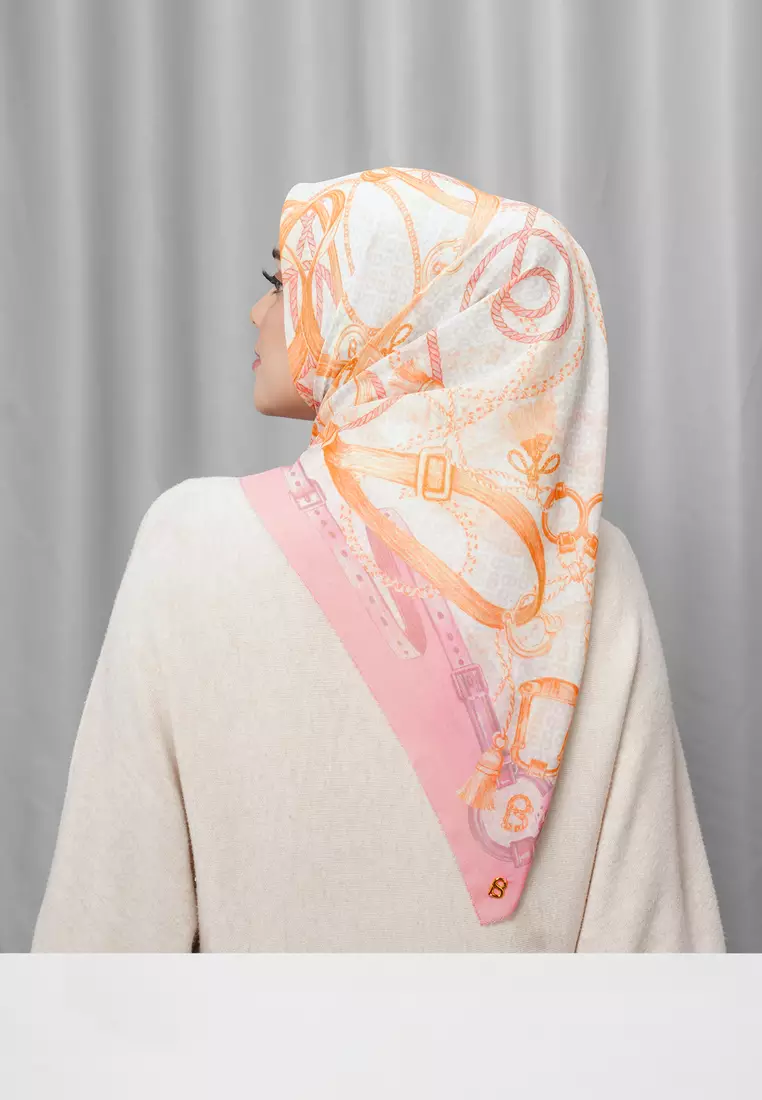 Alexandra Silk Jacquard Square - Chantilly