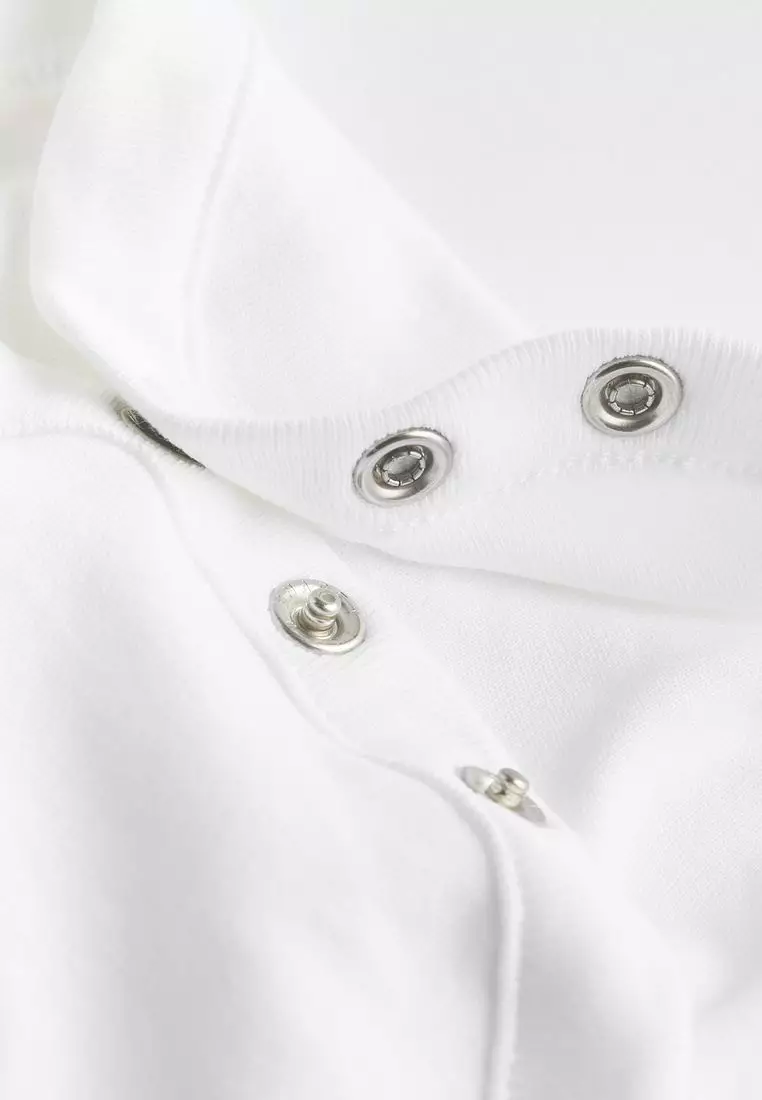 5 件裝嬰兒淨色短袖連身衣