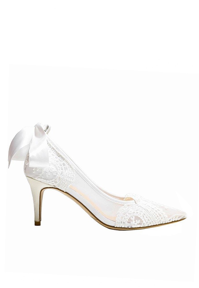 VANSA 6cm Sexy See-through Lace Mid Heel Shoes VSW-Pzz01.6