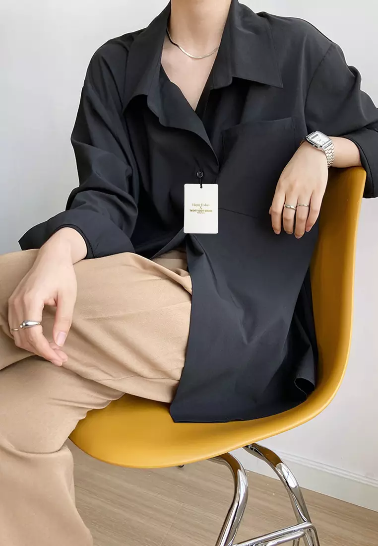Lapel Back Button-down Shirt YX331