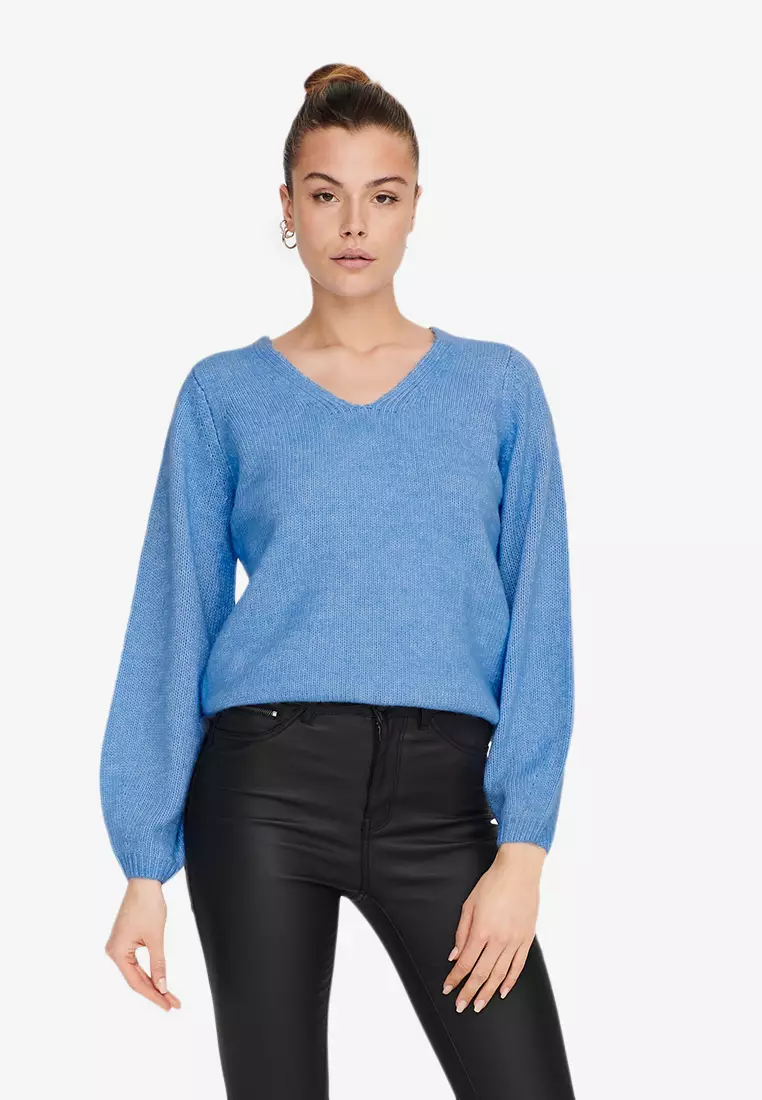 Full sleeve sweater sales v neck