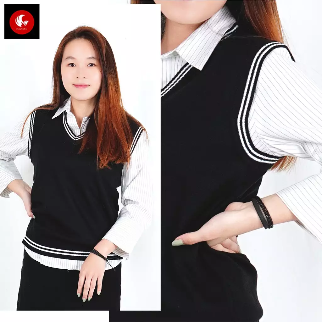 OKECHUKU Rompi Wanita Vest Outer List Outer Vest Rompi Vest Wanita