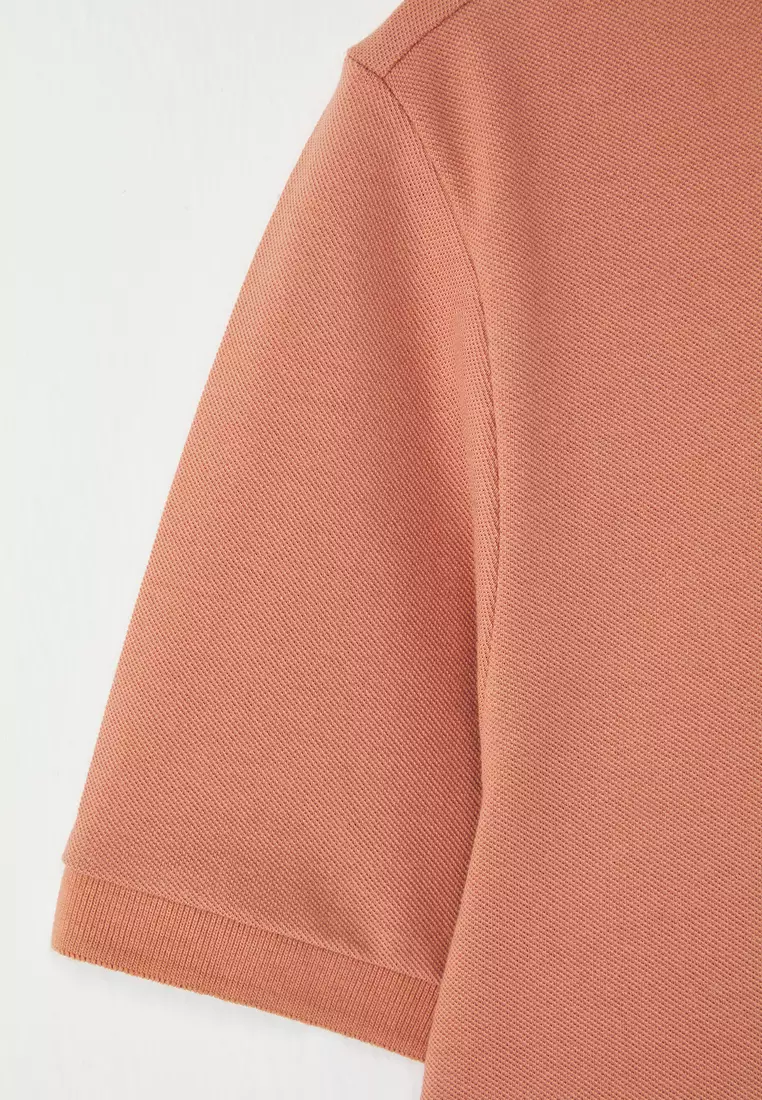 Eagle Embroidery Detailed Polo Neck T-Shirt