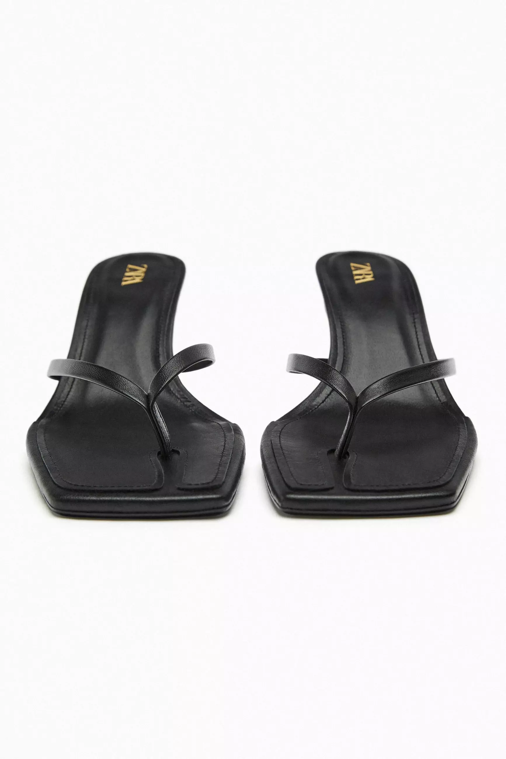 ZARA High-Heel Leather Toe Thong Sandals 2024 | Buy ZARA Online 