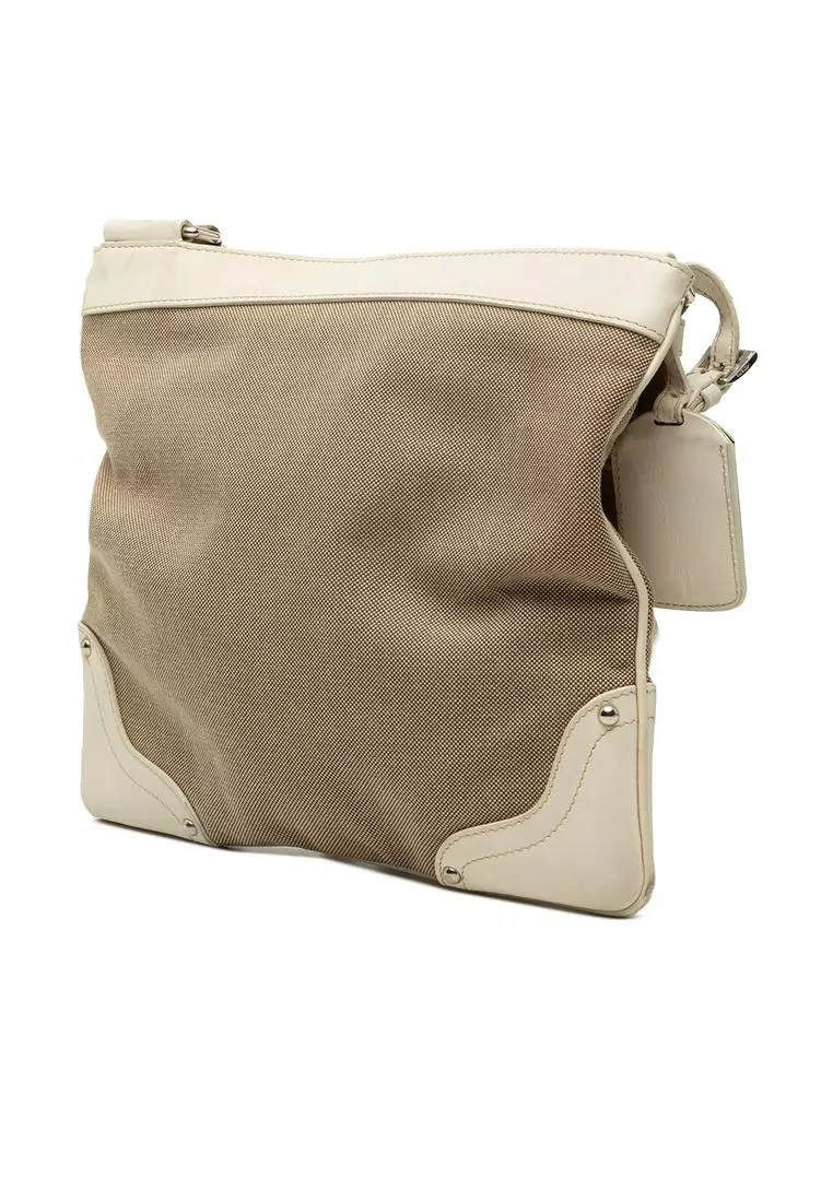 Pre-Loved Prada Canvas Canapa Logo Crossbody