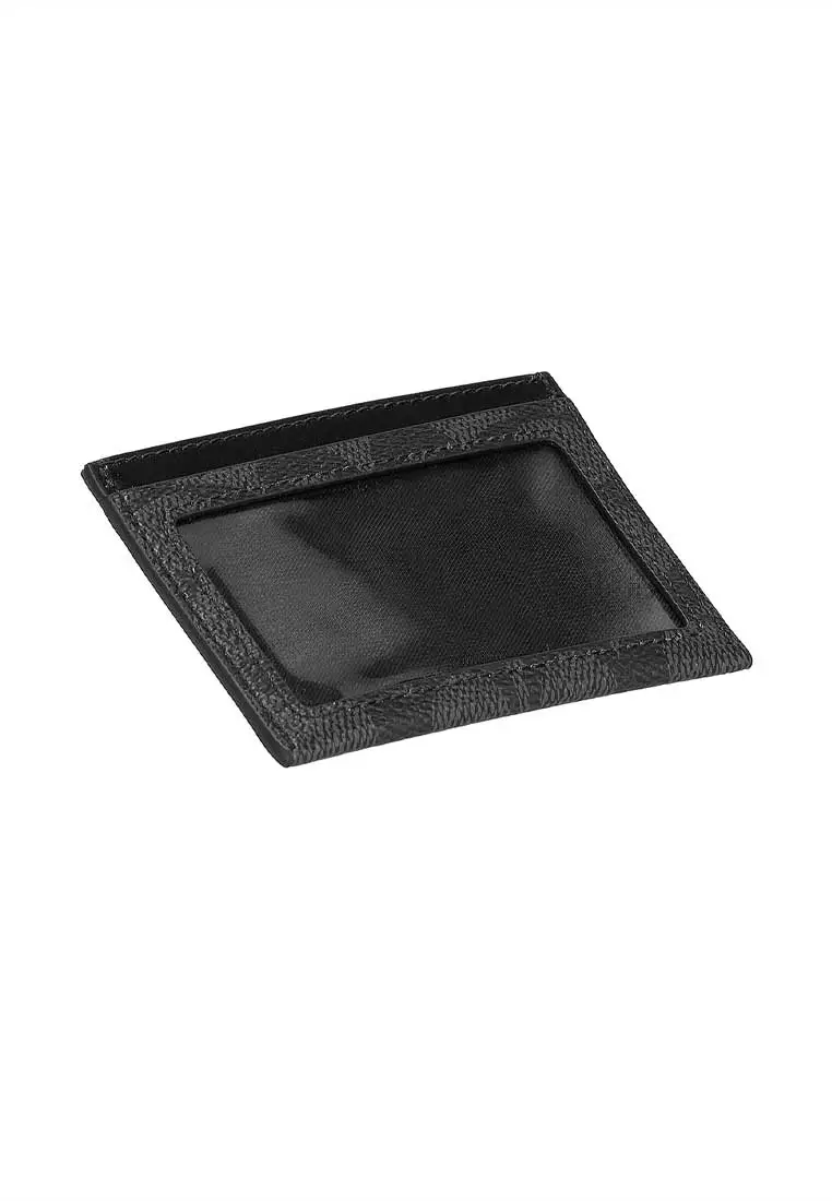 Slim Id Card Case In Signature Canvas Charcoal/Black CW366