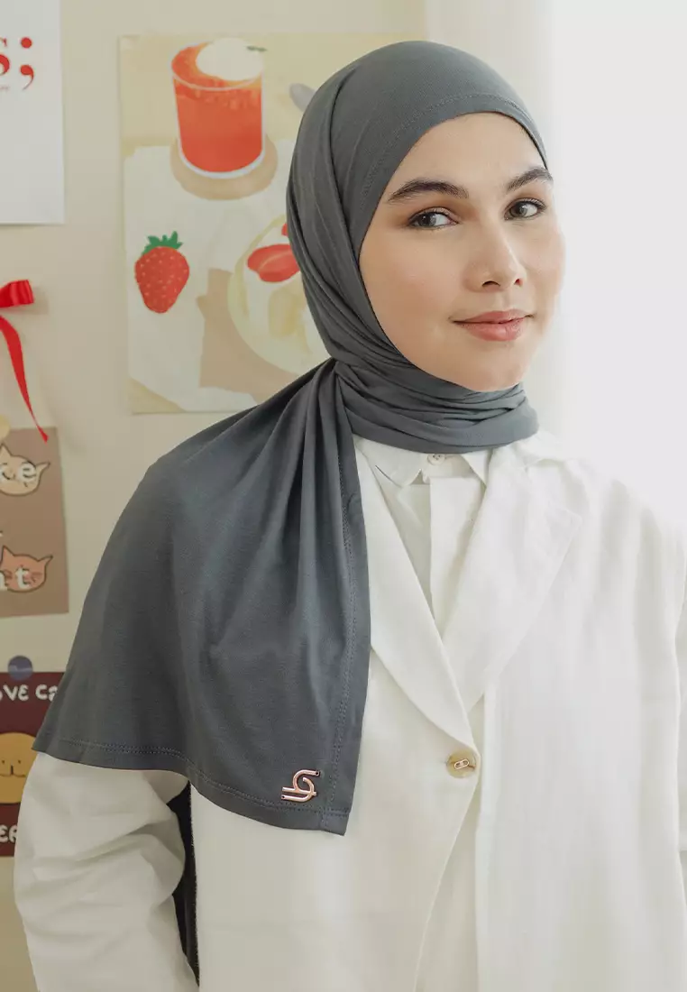 Tana Signature Shawl Stone Grey (Pashmina Rayon Exclusive New Label)