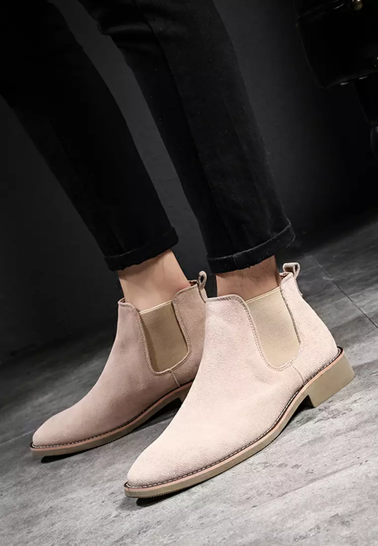 Cow Suede Vintage Elastic Boots MC126