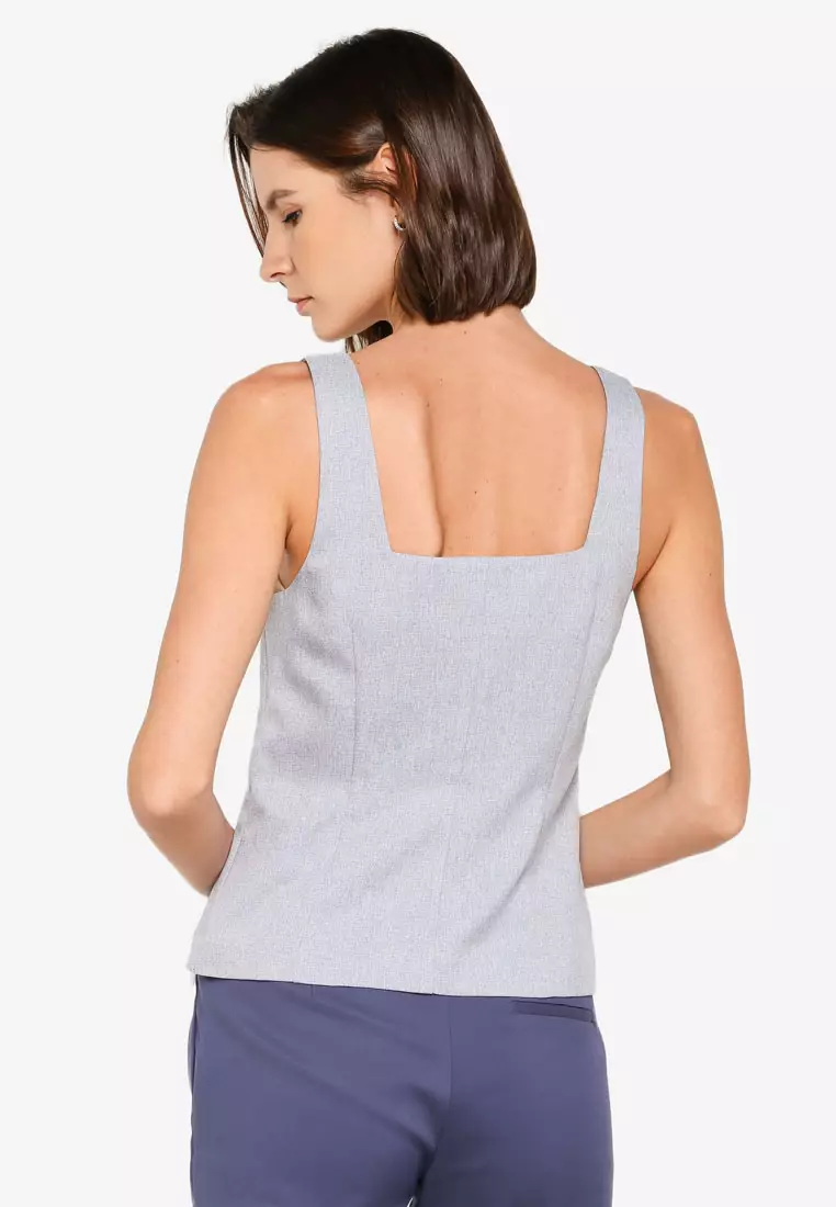 Square Neck Fitted Blouse