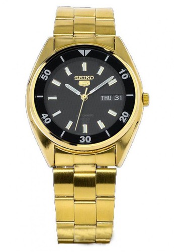Jual Seiko Jam Tangan Pria Seiko 5 Skx190 Strap Stainless Steel Gold Original Zalora Indonesia