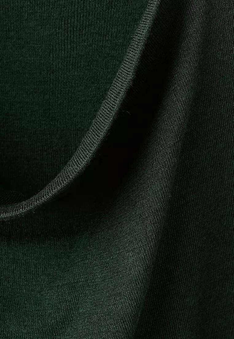 Short-Sleeved Top With Draped Neckline