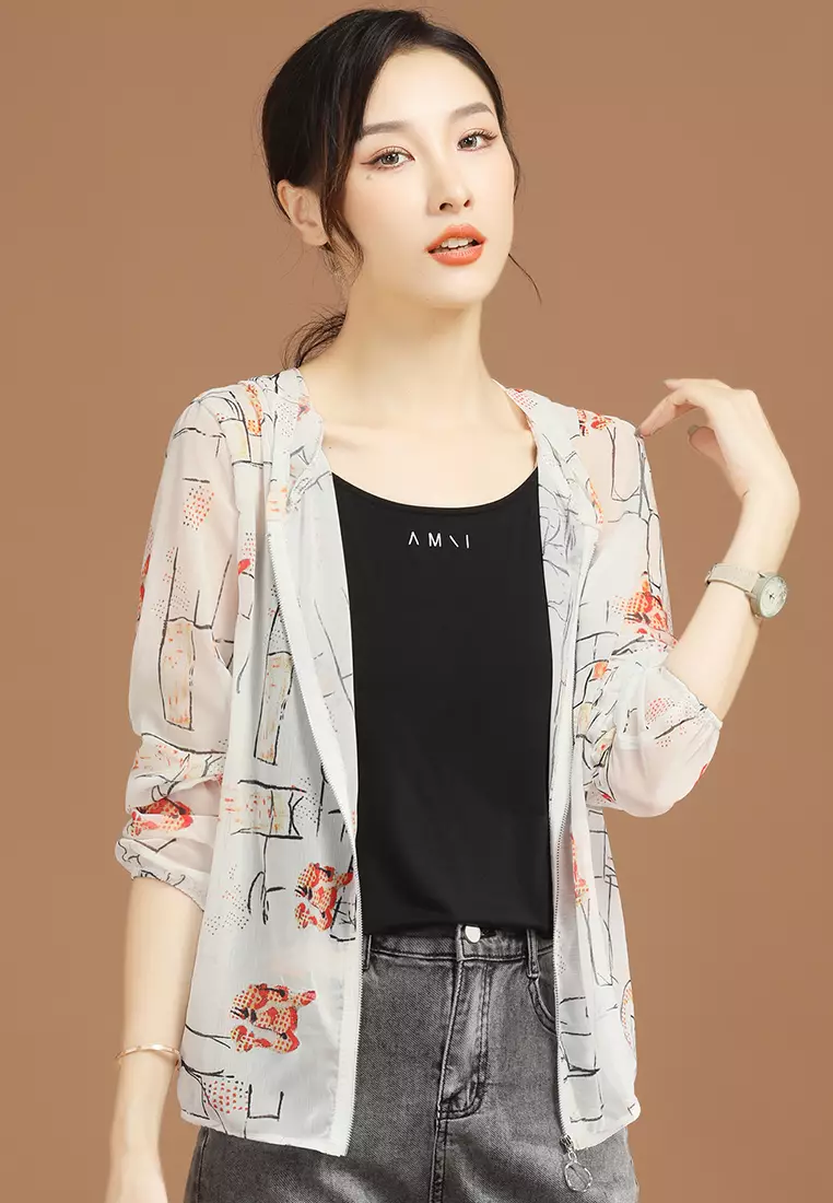 Buy A IN GIRLS Fashion Printed Hooded Jacket 2024 Online ZALORA