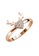 Her Jewellery Antlers Love Ring (Rose Gold) - Made with Swarowski Crystals C837BACE3540F5GS_3