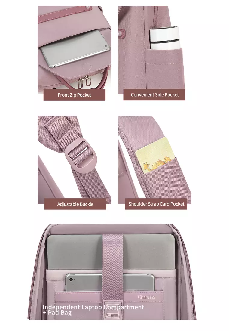 Versatile Top Handle 15.6 Laptop Compartment Waterproof Backpack For Women