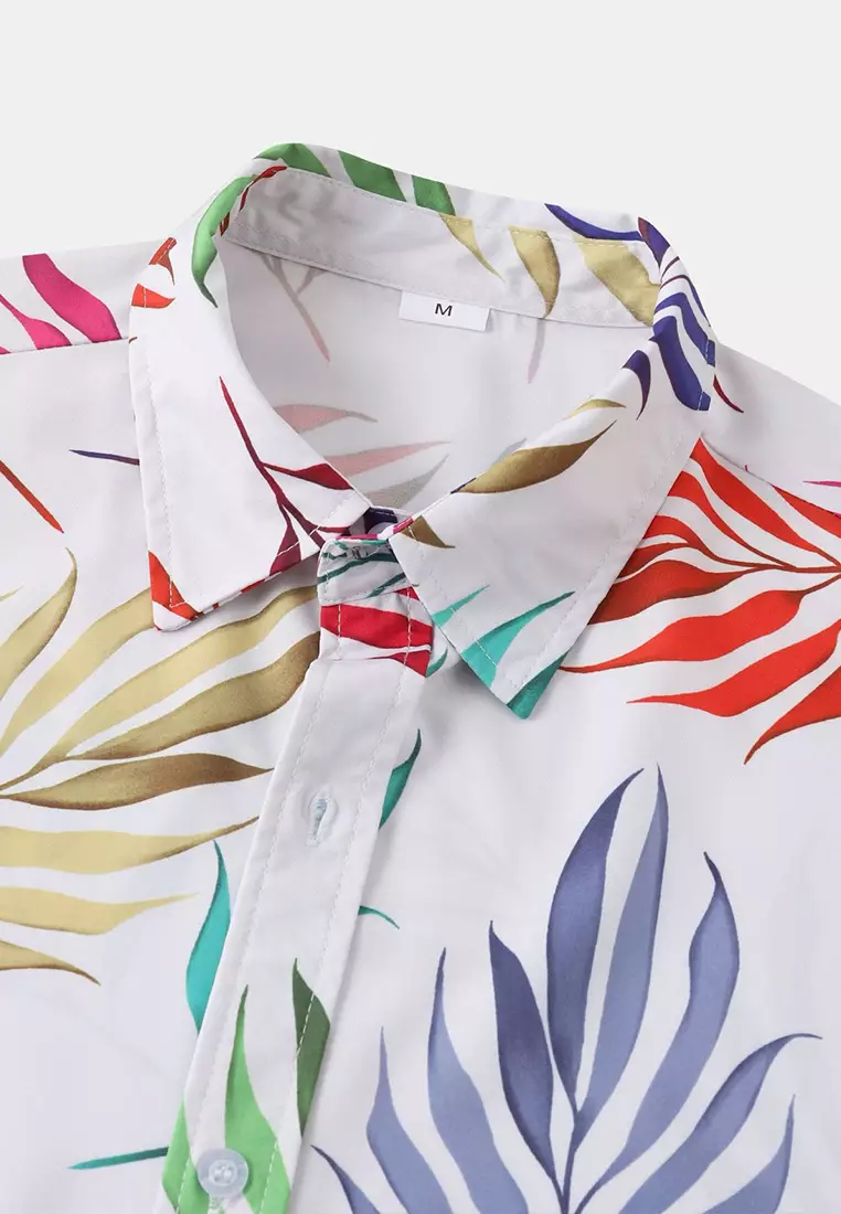 Hawaiian Print Short Sleeve Shirt YL-C303