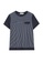Its Me white and navy Fashion Round Neck Striped T-Shirt BA54BAAA24057BGS_1