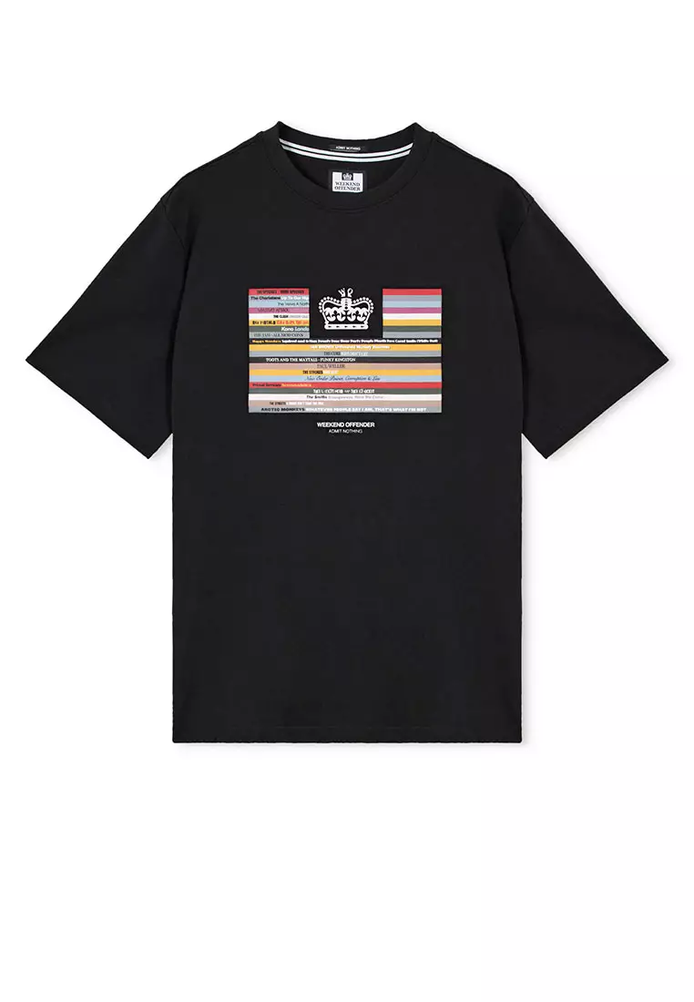MENS BLACK VINYL GRAPHIC TEE