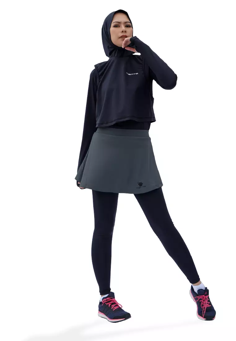 Jual Tiento Tiento Rok Dry Fit Celana Legging Panjang 2in1 Wanita ...