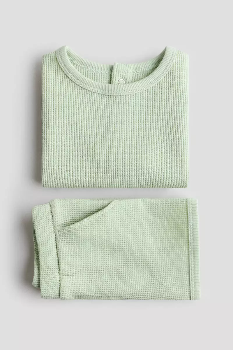 2-piece waffled cotton set