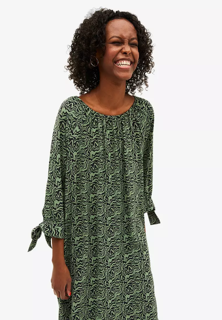H&m tie sleeve dress shop