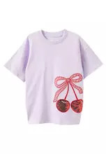 Vintage Lilac/Cherry Bow