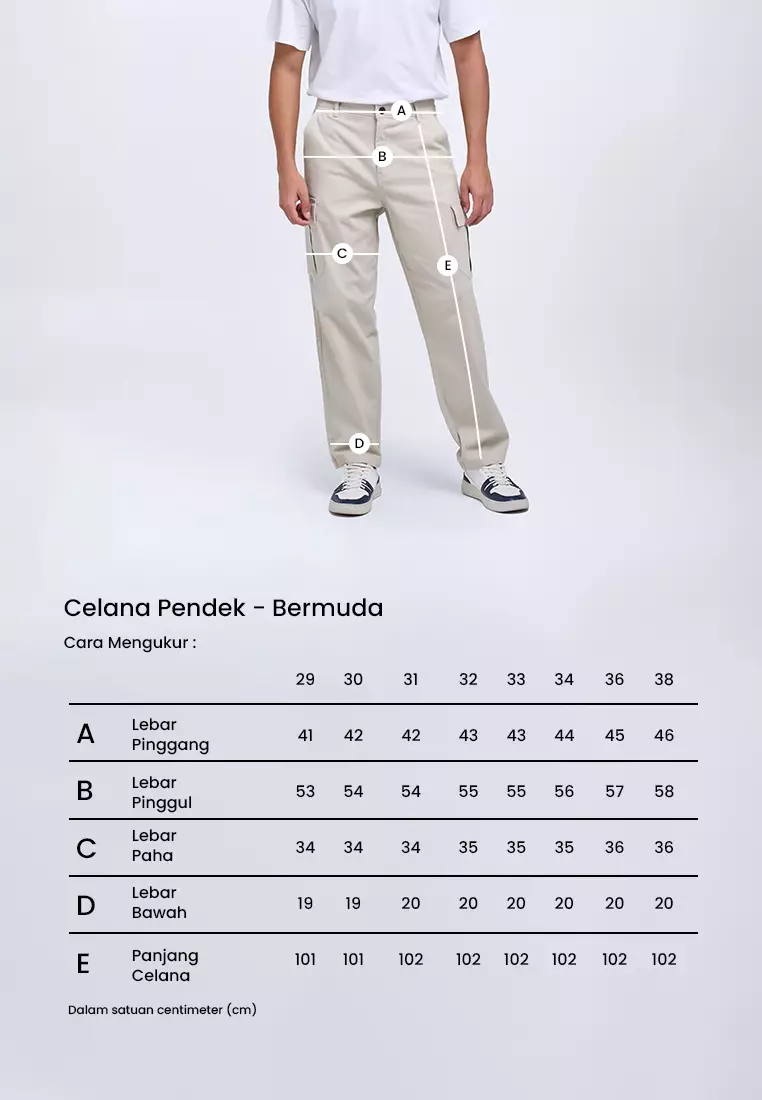 MANZONE - Celana Panjang Cargo Pria Bosila 3 - Beige Warna Beige