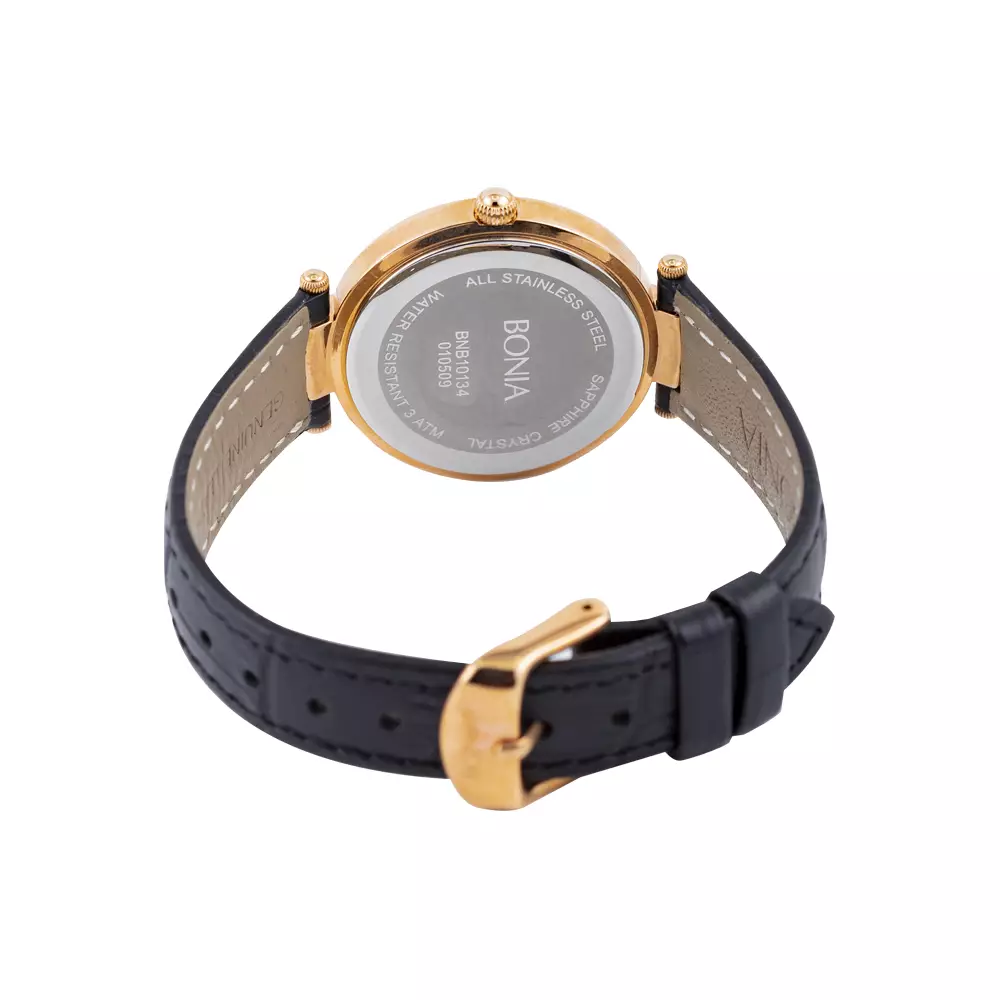 Jam Tangan Wanita Bonia B10134-2533S Black Rose Gold