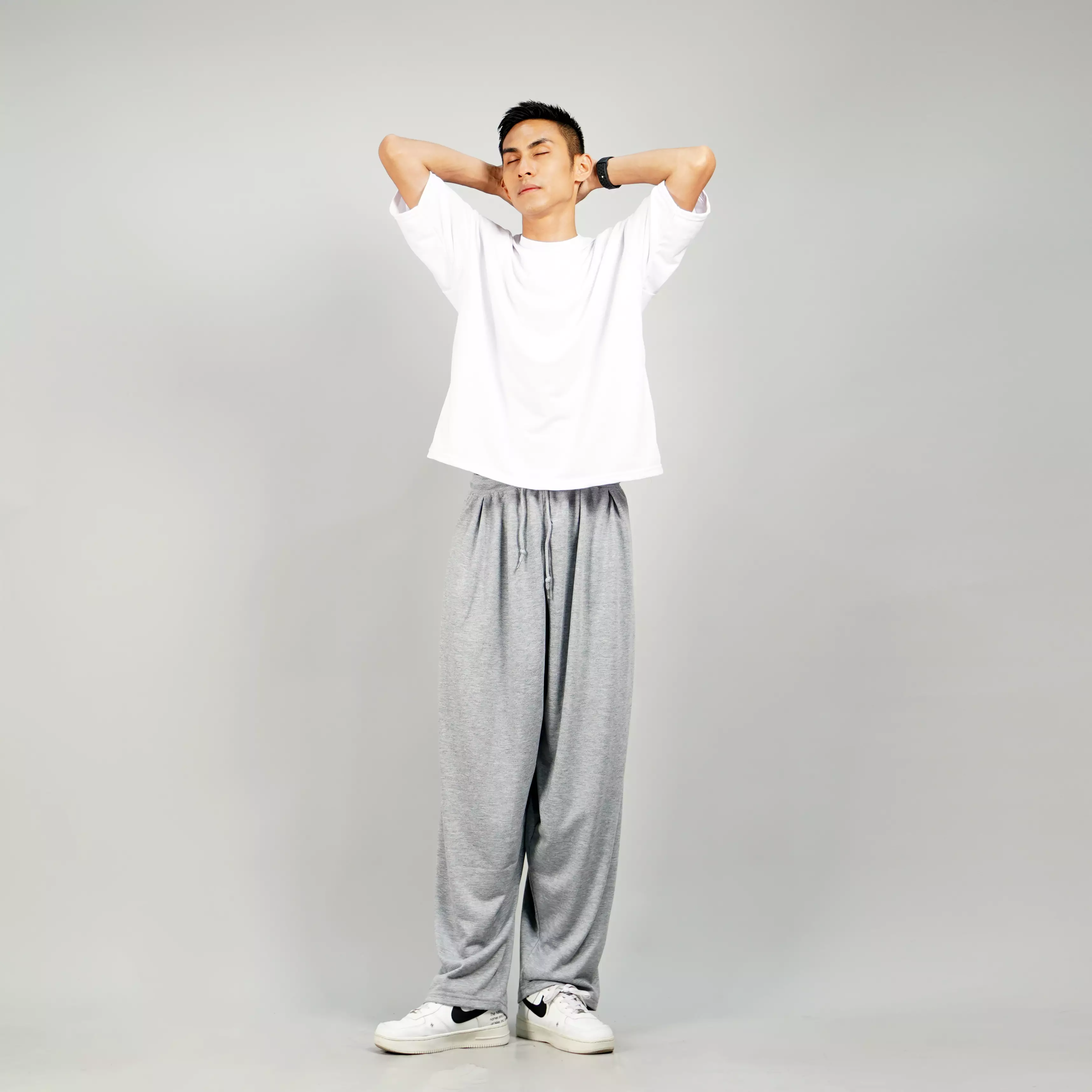 BAGGY PANTS Celana Baggy Pants Pria Wide Leg Pants Baggy Loose Fit Pants - ABU MUDA