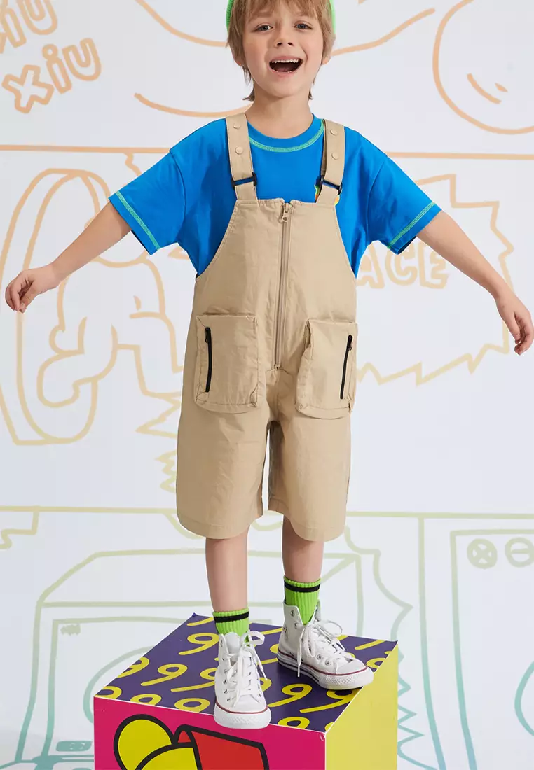 Overall Dungarees With Front Pouch Pockets