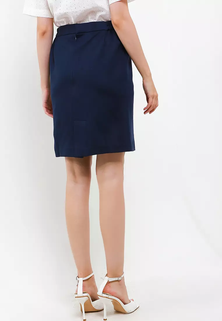 Chanira Tessa Midi Skirt-Navy