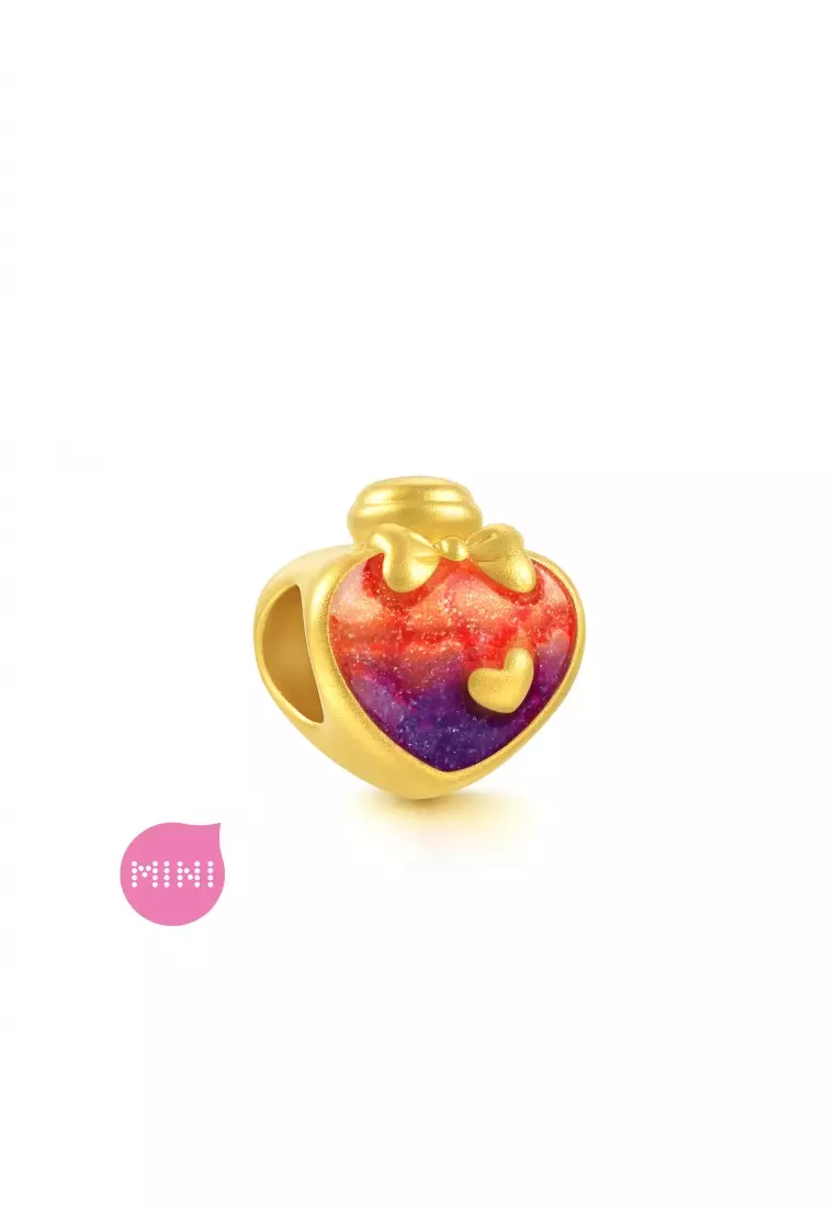 999 24K Solid Gold Wishes Pot Mini Charm 93533C (Bracelet not included)