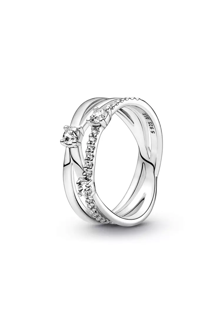 Sparkling Triple Band Ring