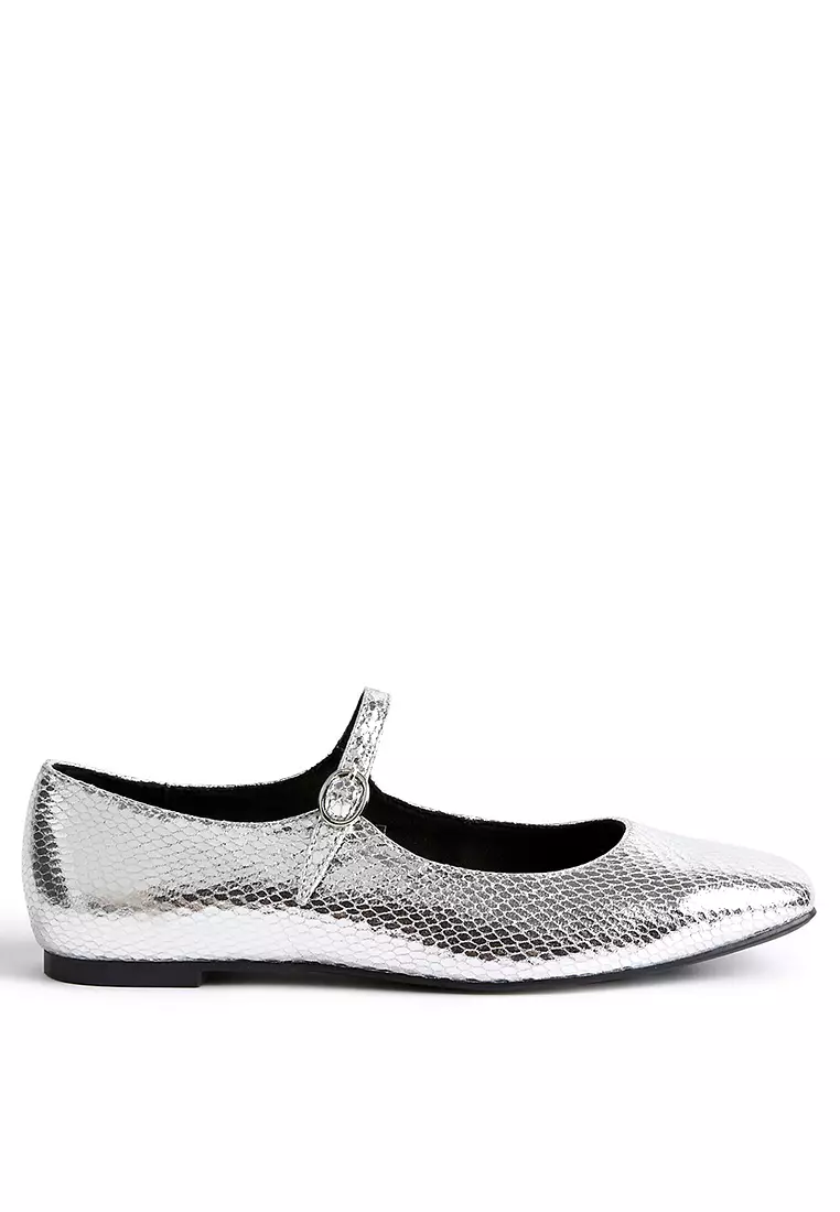 Jual Marks Spencer Metallic Flat Ballet Pumps Original 2025
