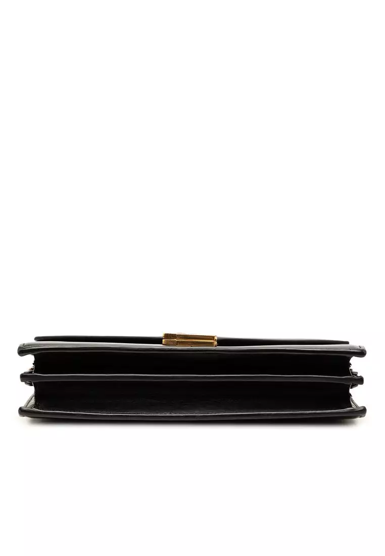 Pre-Loved Saint Laurent Smooth Calfskin Monogram Cassandra Clasp Bag