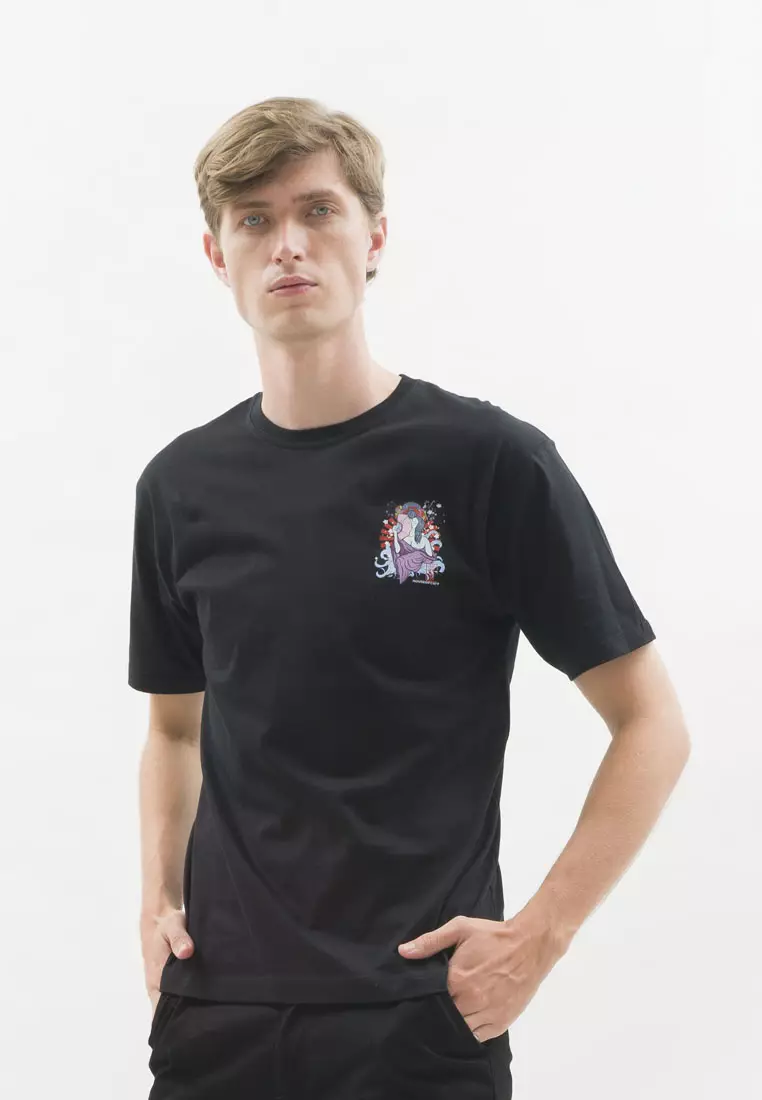 Kaos hitam t shirt polos houseofcuff motif A Geisha READY HINGGA 4XL