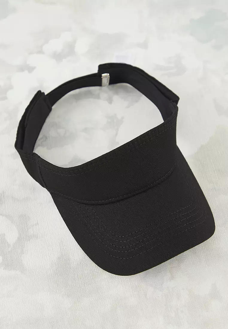 Black Triangle Bikini Set Hat Beach Wear Set TBESS25JS00007