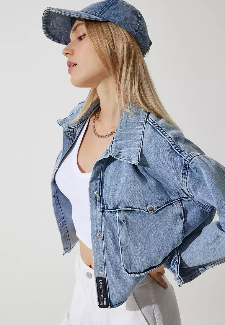 Wide Pocket Denim Jacket