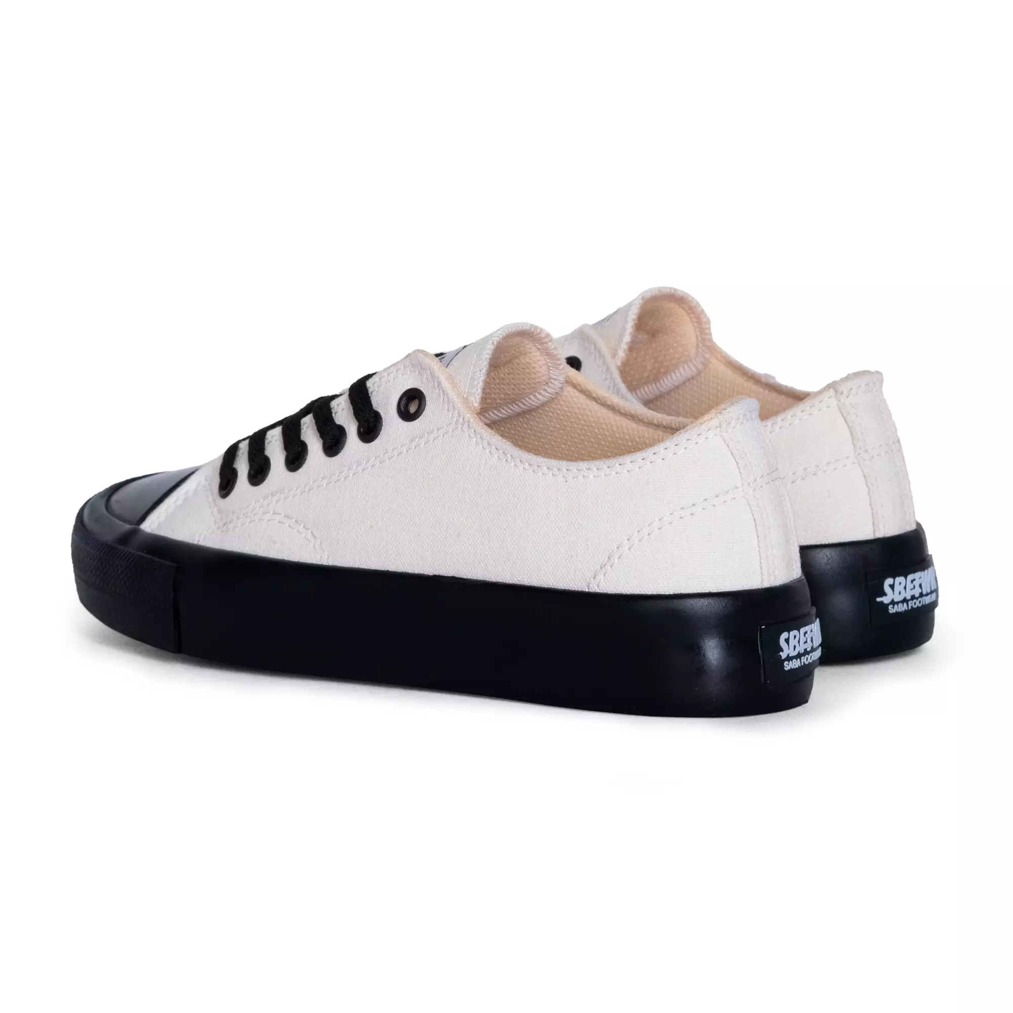 SABA Vintage Off White Black - Sepatu Sneakers Casual Pria Wanita