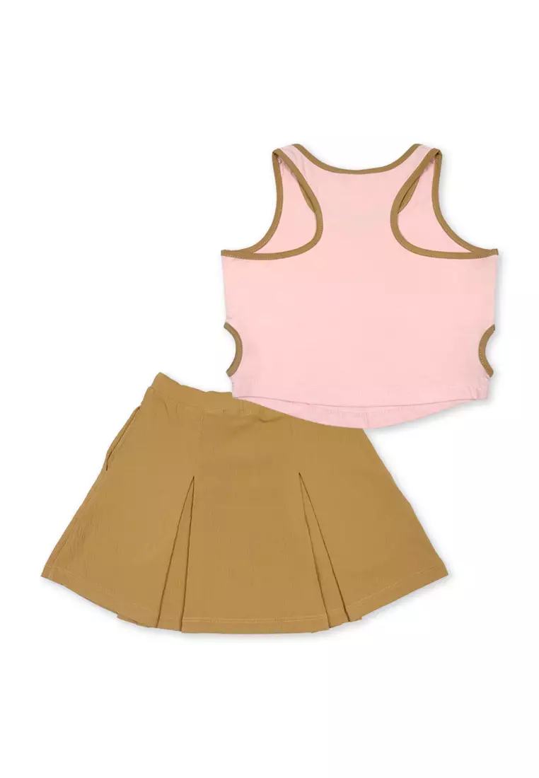 Girls Blouse with Skirt Set